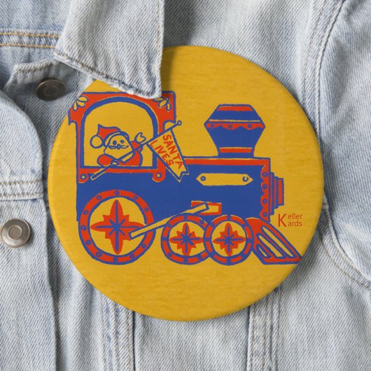 Santa Train Ronde Button 6,0 Cm (In situ)
