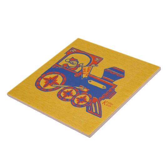 Santa Train Tegeltje (Zijkant)