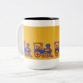 Santa Train Tweekleurige Koffiemok (Voorkant links)