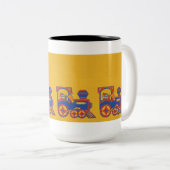 Santa Train Tweekleurige Koffiemok (Voorkant rechts)