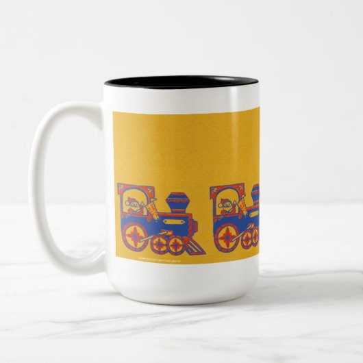 Santa Train Tweekleurige Koffiemok (Links)