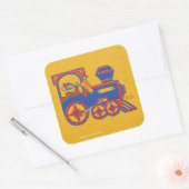 Santa Train Vierkante Sticker (Envelop)