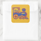 Santa Train Vierkante Sticker (Tas)
