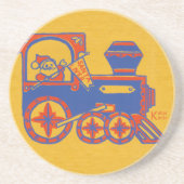 Santa Train Zandsteen Onderzetter (Voorkant)