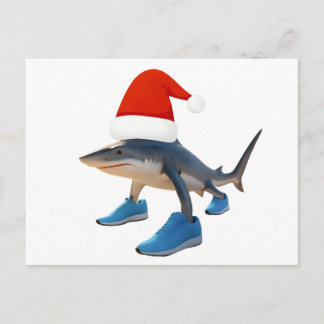 Santa Tralalero Tralala –Shark in Santa Hat Feestdagenkaart