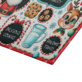 Santa Treat Board voor melk, koekjes en rendieren Snijplank (Hoek)