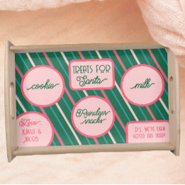 Santa Treats Snoep Stripe Christmas Cookie Dienblad