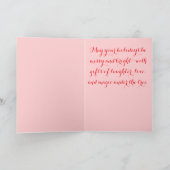 Santa & Tree – Classic Personalized Holiday Kaart (Binnen)