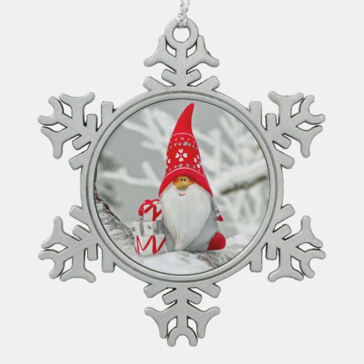 Santa Tree Gnoom Pewter ornament (Voorkant)