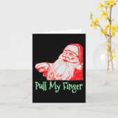 Santa Trek Mijn Vinger Grappig Kerst Grat Humor PR Kaart (Gele Bloem)