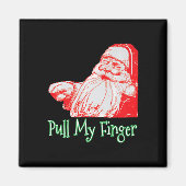 Santa Trek Mijn Vinger Grappig Kerst Grat Humor PR Magneet (Voorkant)