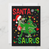 Santa TRex Kind kerstmis-dinosaurus Tree Rex Boy F Kaart (Achterkant)