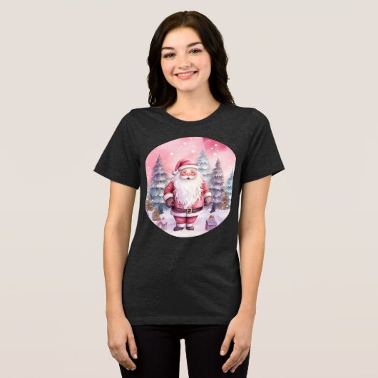 SANTA Tri-Blend SHIRT (Voorkant volledig)
