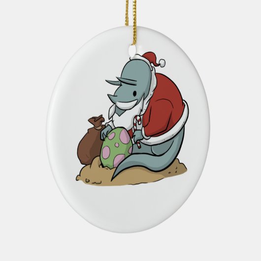 Santa Triceratops Ornament (Rechts)