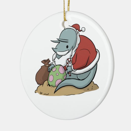 Santa Triceratops Ornament (Links)