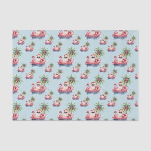 Santa Tropical Christmas Tissuepapier (Voorkant)