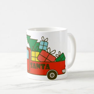 Santa truck kant uitzicht Vrolijk kerstfeest Koffiemok