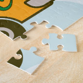 Santa truck kant uitzicht Vrolijk kerstfeest Legpuzzel (Zijkant)