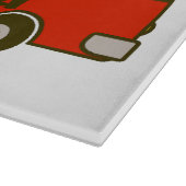 Santa truck kant uitzicht Vrolijk kerstfeest Snijplank (Hoek)