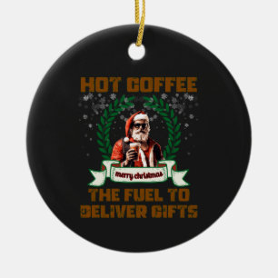 Santa Trucker Koffie Vakantie Levering Kerst Ro Keramisch Ornament