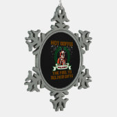 Santa Trucker Koffie Vakantie Levering Kerst Ro Tin Sneeuwvlok Ornament (Links)
