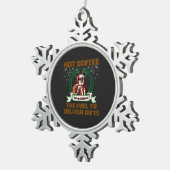 Santa Trucker Koffie Vakantie Levering Kerst Ro Tin Sneeuwvlok Ornament (Rechts)