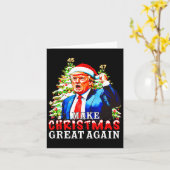 Santa Trump 45-47 kerstpyjama's maken kerst geweld Kaart (Gele Bloem)