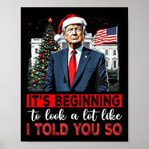 Santa Trump begint er een hoop uit te zien zoals i Poster