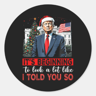 Santa Trump begint er een hoop uit te zien zoals i Ronde Sticker