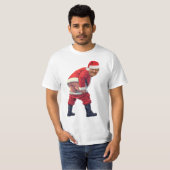 Santa Trump Build The Wall  Funny political  T-shirt (Voorkant volledig)