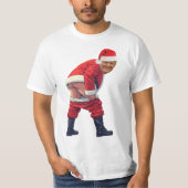 Santa Trump Build The Wall  Funny political  T-shirt (Voorkant)