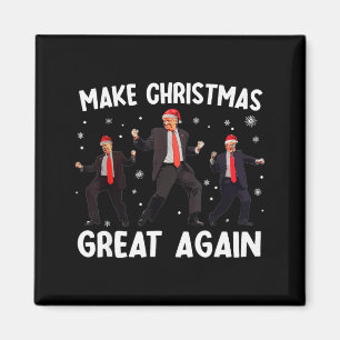 Santa Trump Dans Maak Kerstmis Groot Again Kerstmi Magneet