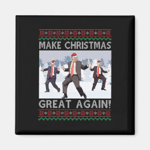 Santa Trump Dans Maak Kerstmis Groot Again Lelijk Magneet