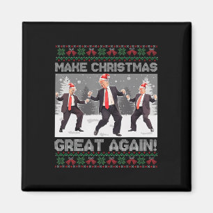Santa Trump Dans Maak Kerstmis Groot Again Lelijk Magneet