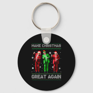 Santa Trump Dans Maak Kerstmis Groot Again Lelijk  Sleutelhanger