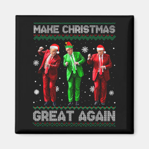 Santa Trump Dans Maak Kerstmis Groot Nog Een Mal U Magneet