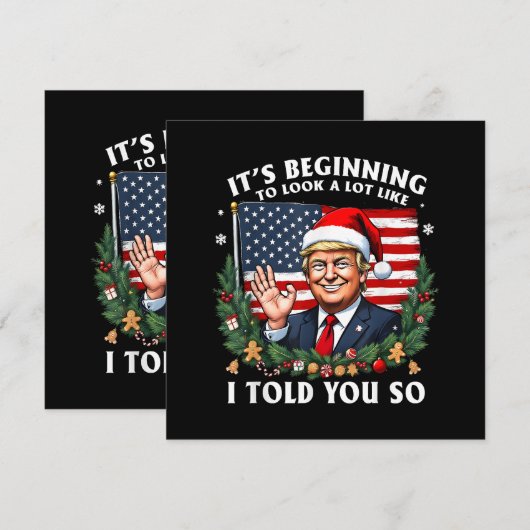 Santa Trump, het begint veel op mij te lijken Bedankkaart (Voorkant / Achterkant)