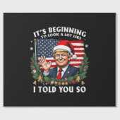 Santa Trump, het begint veel op mij te lijken Cadeaupapier (Vlak)