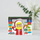 Santa Trump Ho Ho Ho Feestdagenkaart (Staand voorkant)