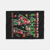 Santa Trump Maak Kerstmis weer Groot Ugly Xmas P Fleece Deken (Voorkant (Horizontaal))