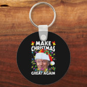 Santa Trump Make Christmas Great Again Ugly Xmas P Sleutelhanger (Voorkant)