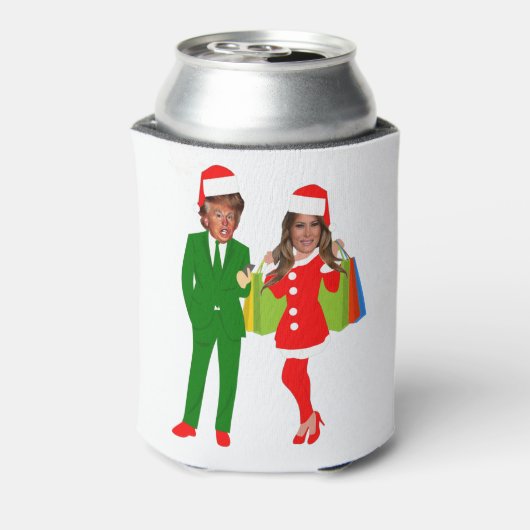 santa trump melania blikjeskoeler (Blikje Achterkant)