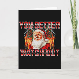Santa Trump Santa Claus komt naar de stad 2024 Voo Kaart