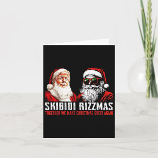 Santa Trump Skibidi Rizzmas maken kerstmis een gro Kaart