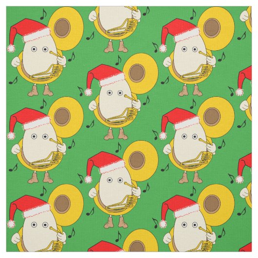 Santa Tuba Speler Egghead Stof (Swatch)