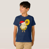 Santa Tuba Speler Egghead T-shirt (Voorkant volledig)