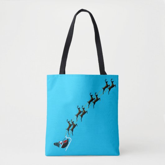Santa Turquoise-Canvas tas (Voorkant)