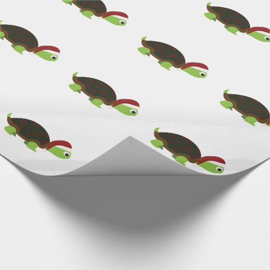 Santa Turtle Cadeaupapier (Hoek)