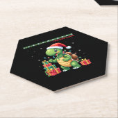 Santa Turtle Christmas Ugly Sweater Funny Holiday  Kartonnen Onderzetters (Schuin)