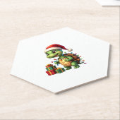 Santa Turtle Christmas Ugly Sweater Funny Holiday  Kartonnen Onderzetters (Schuin)